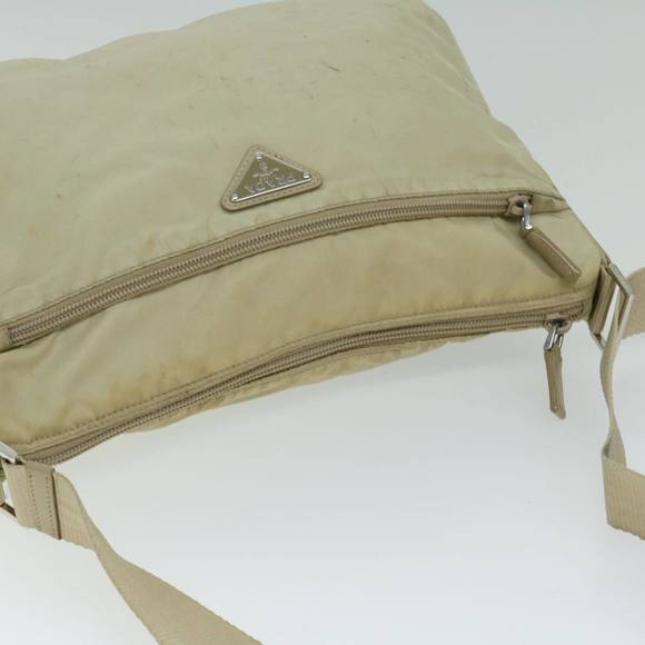 PRADA Shoulder Bag Nylon Beige Auth 65376 - Picture 6 of 16